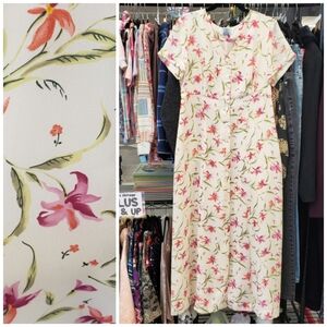 Jennifer Moore Vintage 1990s Spring Button front Dress